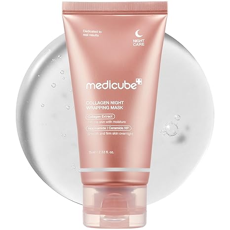 Medicube Collagen Overnight Wrapping Peel Off Facial Mask - Elasticity & Hydration Care, Reduces Sagging & Dullness - Hydrolyzed Collagen For Glowing Skin