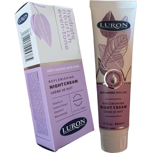 Luron Replenishing Night Cream – Deep Hydration, Repair & Glow Boost with Vitamin E & Natural Extracts for All Skin Types