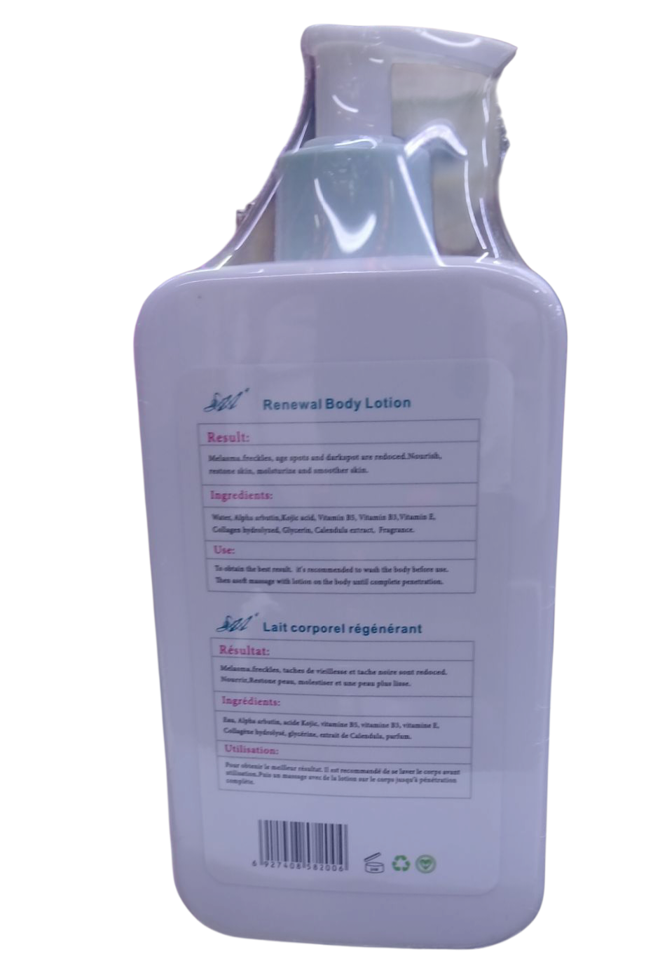 Renewal Body Lotion -  Hydrates the Skin,  Removes Pigmentation, Brightens Skin, and Provides Anti-aging Benefits