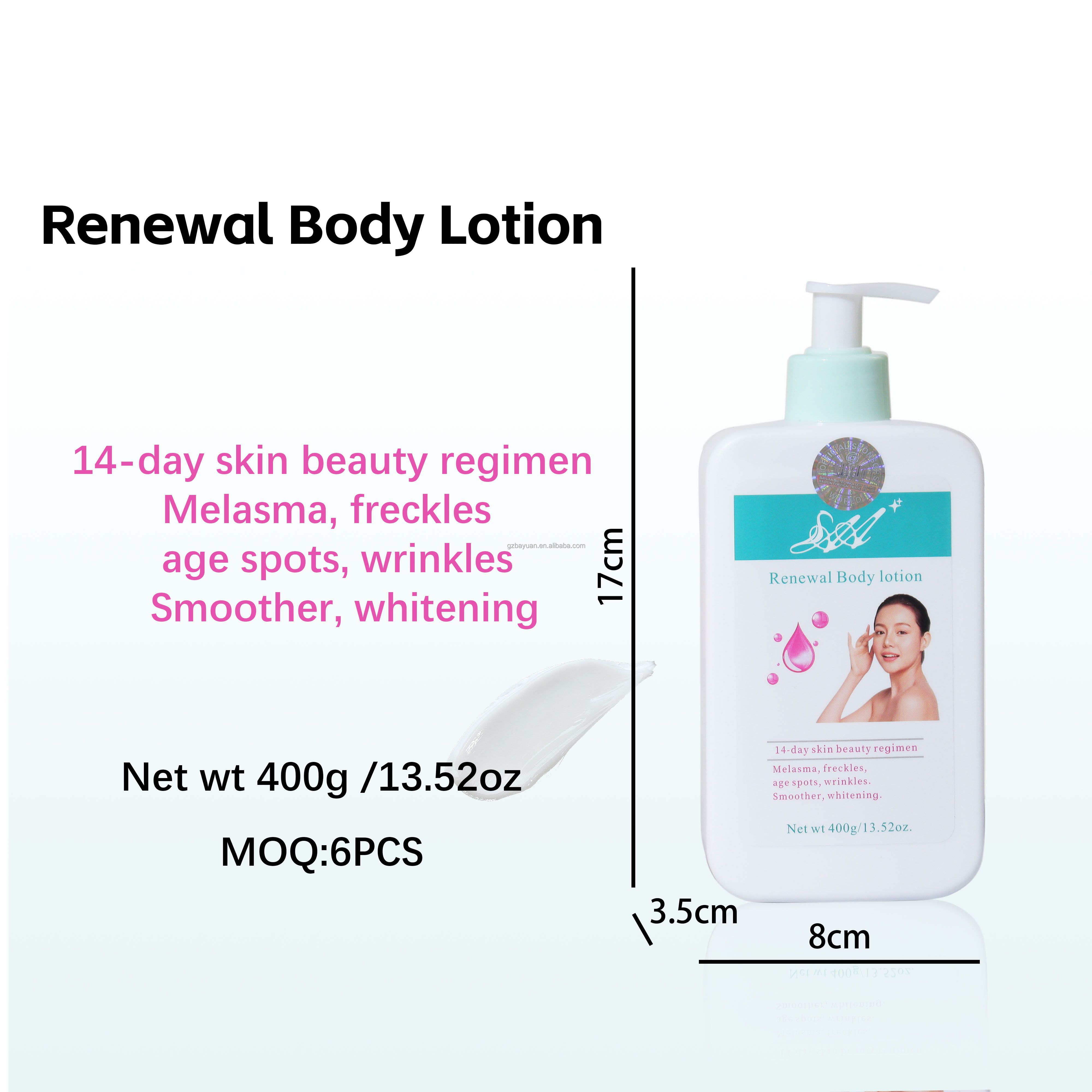 Renewal Body Lotion -  Hydrates the Skin,  Removes Pigmentation, Brightens Skin, and Provides Anti-aging Benefits