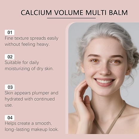 Calcium Volume Multi Balm Wrinkle Core Stick - Collagen Moisturizing Stick, Anti-aging, Hydrating, Firming Skin, Suitable for Eyes, Neck, & Face