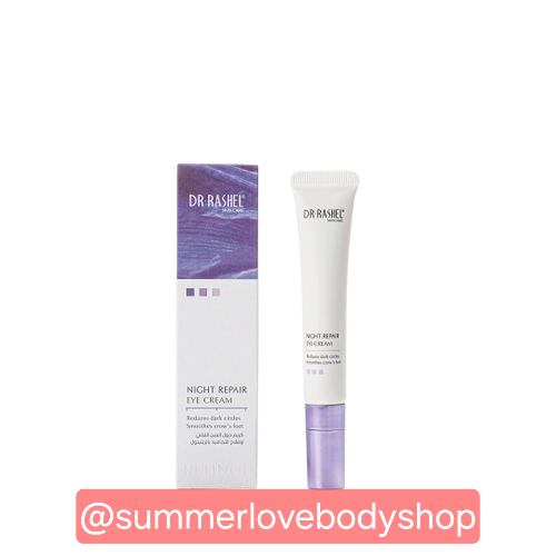 DR Rashel Retinol Night Repair Eye Cream - Contains Hyaluronic Acid & Retinol - Brightens Dark Circles, Smooths Lines, Reduces Puffiness, Hydrates..