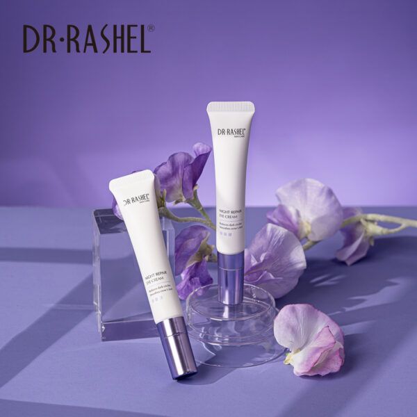 DR Rashel Retinol Night Repair Eye Cream - Contains Hyaluronic Acid & Retinol - Brightens Dark Circles, Smooths Lines, Reduces Puffiness, Hydrates..