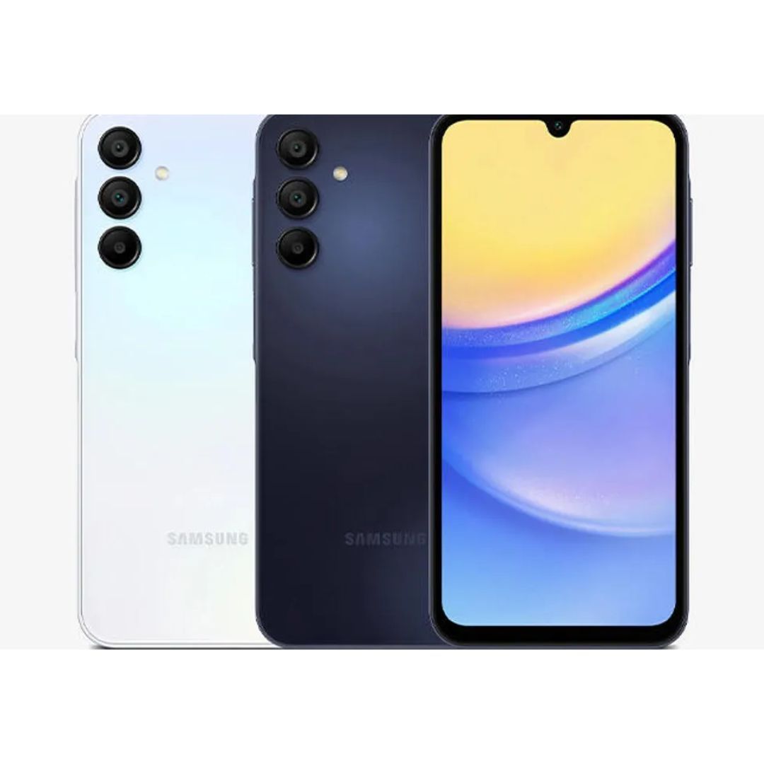Brand New samsung A15 RAM:6GB Internal Storage:128GB OS: Android 14 Main camera: 50MP + 5MP + 2MP Front camera: 13 MP Display: 6.4 inch Processor: Mediatek Helio G99 (6nm) Connectivity: Dual SIM, 2G, 3G, 4G, Wi-Fi Battery: 5,000 mAh