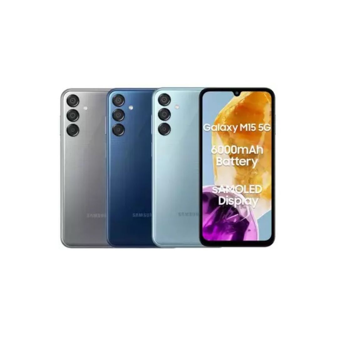 (ANNIVESARY OFFER) SAMSUNG M15 5G RAM: 6GB
Internal Memory: 128GB
Display: 6.5-inch Super AMOLED
Connectivity: 5G
Battery: 6,000mAh, 25W