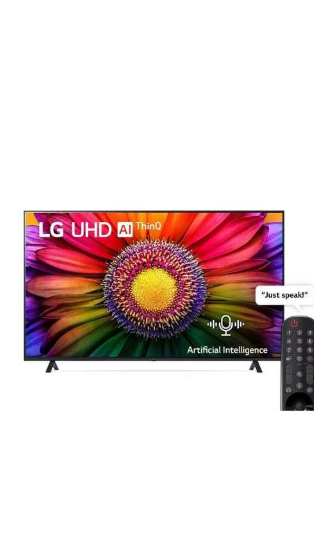 LG 50-Inch 4K Ultra HD Smart LED TV, 50UR80; Magic Remote Control
Room to Room Share| USB Camera Compatible| Smartphone Remote App| Bluetooth| 60Hz Refresh Rate