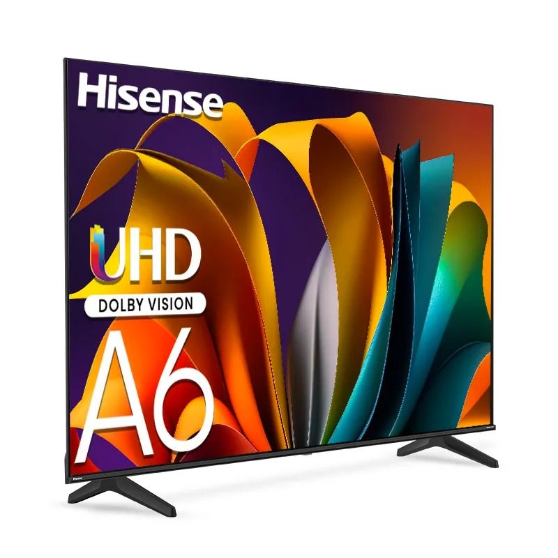 Hisense 55 Inch TV 4K UHD Smart Frameless 55A6N Dolby Vision, Game Mode PLUS with 60Hz VRR ALLM, Smooth Motion, AI Sports Mode, Vidaa OS with Freely, Youtube, Netflix and Disney+ & Now TV (2024 Model)