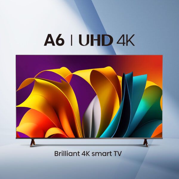 Hisense A6N 58 Inch 4K UHD Smart TV Dolby Vision, Game Mode PLUS with 60Hz VRR ALLM, Smooth Motion, AI Sports Mode, Vidaa OS with Freely, Youtube, Netflix and Disney+ & Now TV