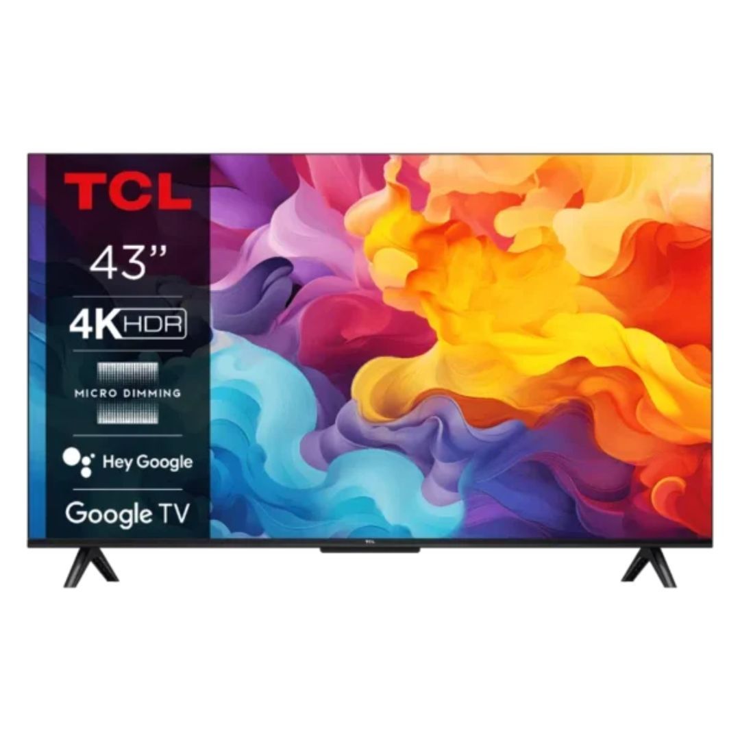 TCL V6C 43 Inch| 4K HDR| Direct LED| HVA Screen| AiPQ Processor| Multi HDR Format| 120Hz Game Accelerator in FHD resolution| Dolby Atmos