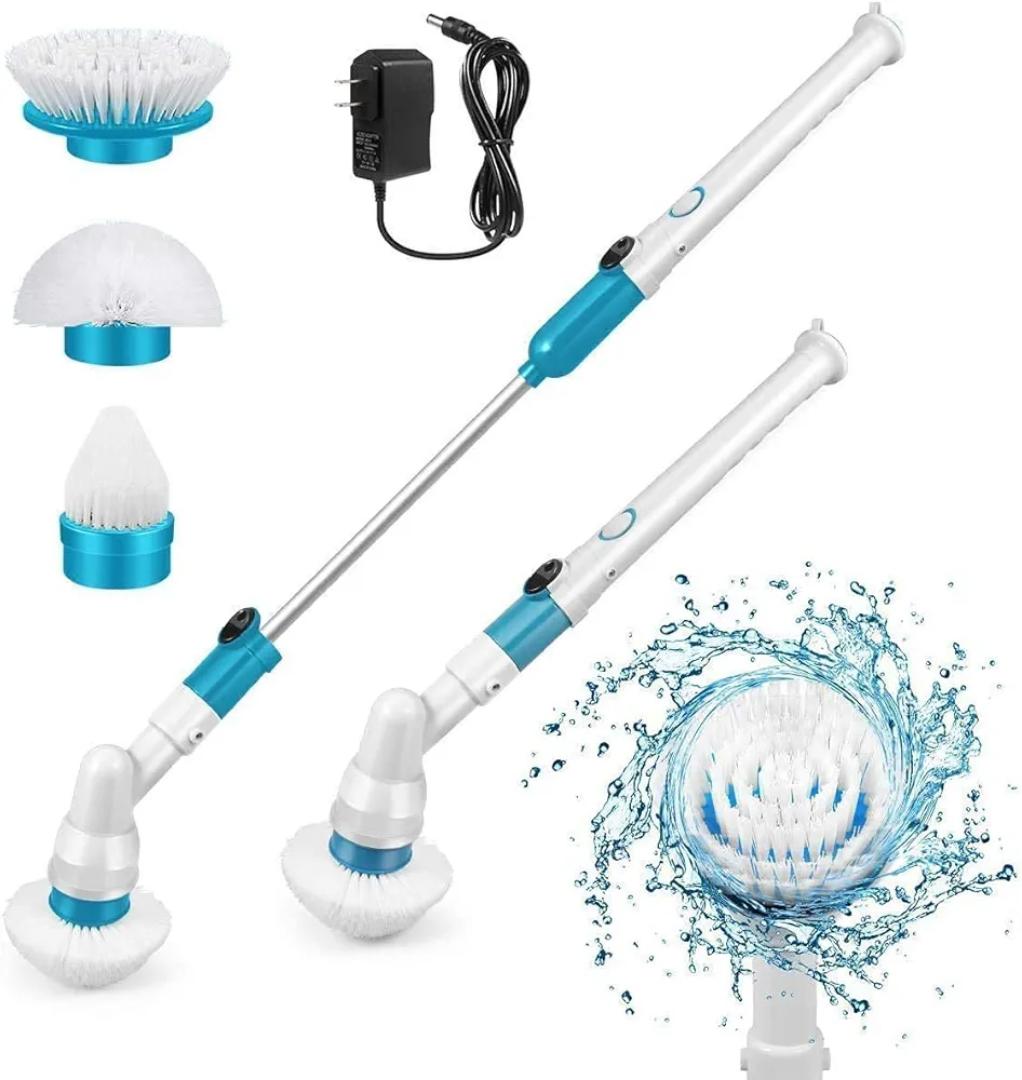 [OFFER] Hurricane Electric Spin scrubber Has 3 replacement cleaning head brush for tub, tiles,floor Portable rechargeable cordless with automatic rotation Extends upto 44 inches*