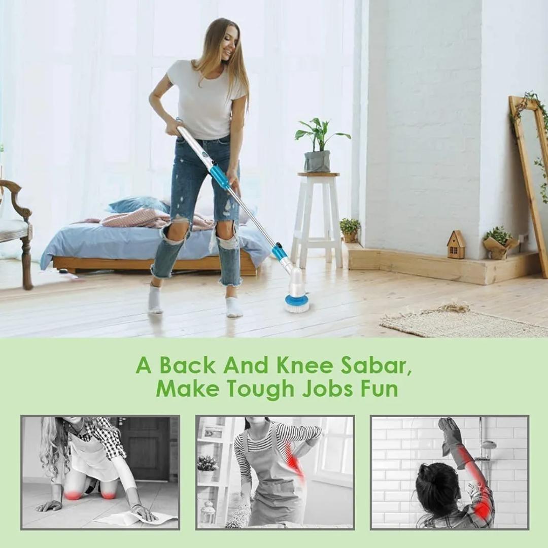 [OFFER] Hurricane Electric Spin scrubber Has 3 replacement cleaning head brush for tub, tiles,floor Portable rechargeable cordless with automatic rotation Extends upto 44 inches*