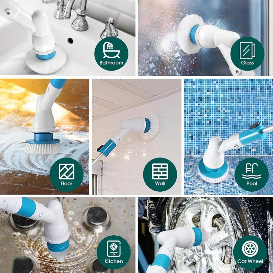 [OFFER] Hurricane Electric Spin scrubber Has 3 replacement cleaning head brush for tub, tiles,floor Portable rechargeable cordless with automatic rotation Extends upto 44 inches*