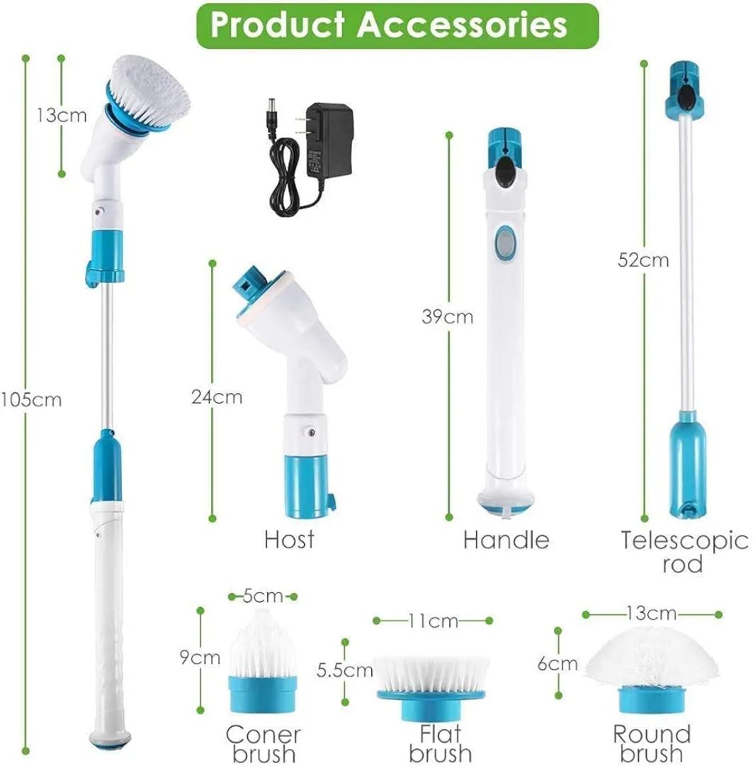 [OFFER] Hurricane Electric Spin scrubber Has 3 replacement cleaning head brush for tub, tiles,floor Portable rechargeable cordless with automatic rotation Extends upto 44 inches*