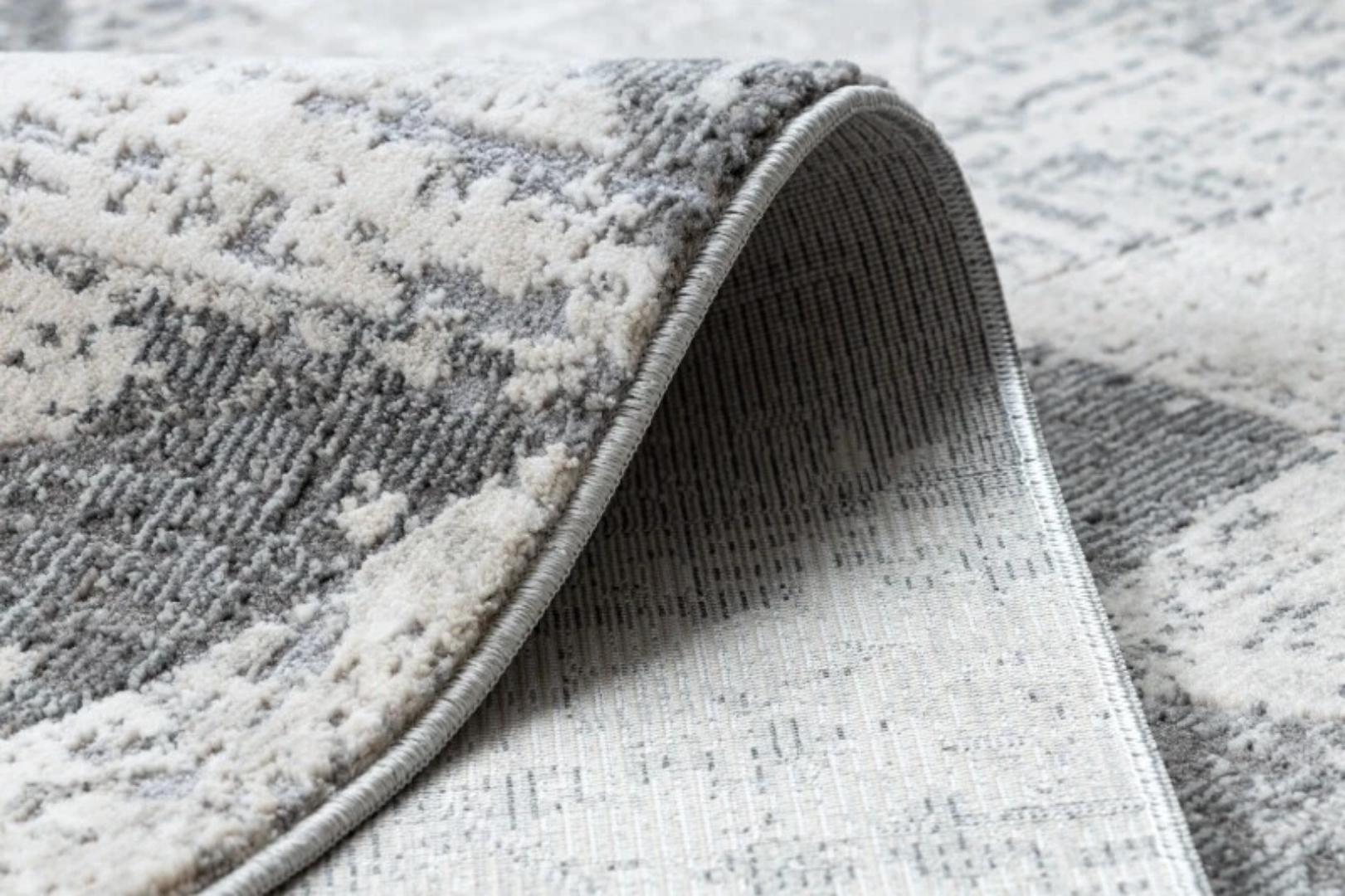 [OFFER] Modern Designer structural Rug / Carpet polygons and triangles CREAM / GREY High Quality 5ft by 8ft