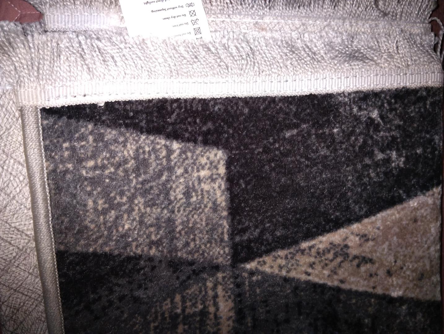 [OFFER] Modern Designer structural Rug / Carpet polygons and triangles CREAM / GREY High Quality 5ft by 8ft