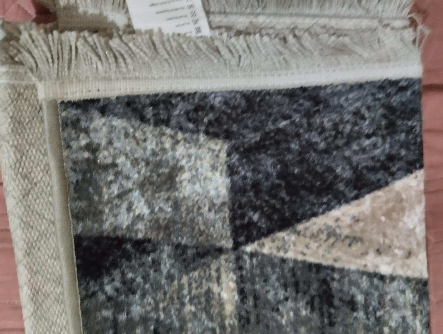 [OFFER] Modern Designer structural Rug / Carpet polygons and triangles CREAM / GREY High Quality 5ft by 8ft