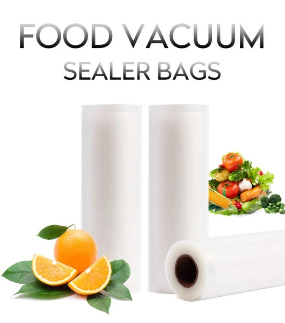 Vacuum sealer Food grade storage bag pocket roll that allows one to cut and vacuum seal their convenient size Compatible with most thermal sealers 22cm by 5m