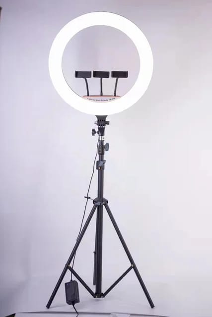 18 Inch Selfie Ring Light With 2.1M Tripod Stand 3 Phone Holder 18", 18INCH RINGLIGHT And Remote STAND