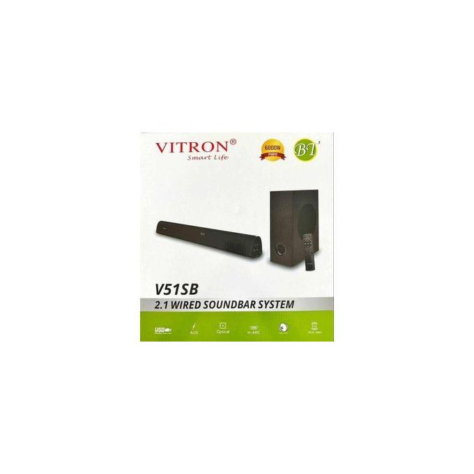 VITRON SOUND BAR HOME THEATRE SUBWOOFER SPEAKER SYSTEM-BLUETOOTH/FM/USB-6,000 Watts