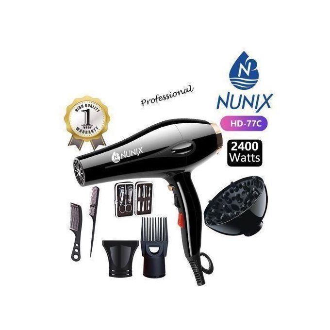 Nunix Proffesional Home And Salon Hair Dryer Blow Dry Machine. 2400W