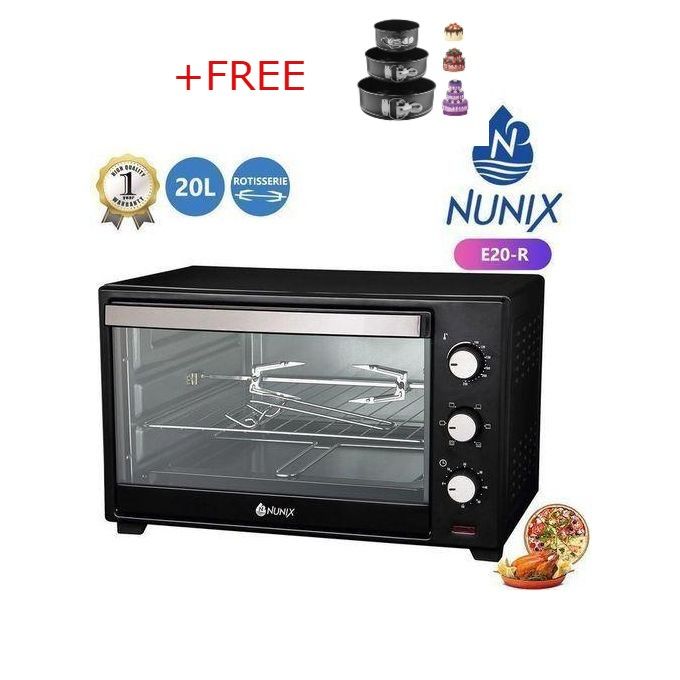 20L E20-R Electric Oven With Rotisserie And FREE 3 Cake Mold