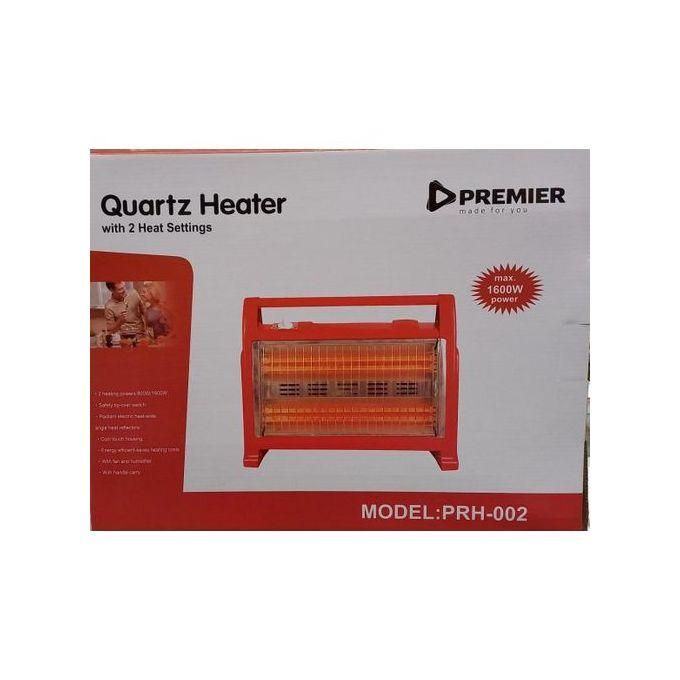 Premier PRH002 Portable Room Heater With 2 Heat Setting, Carry Handle And Safety Tilt Switch