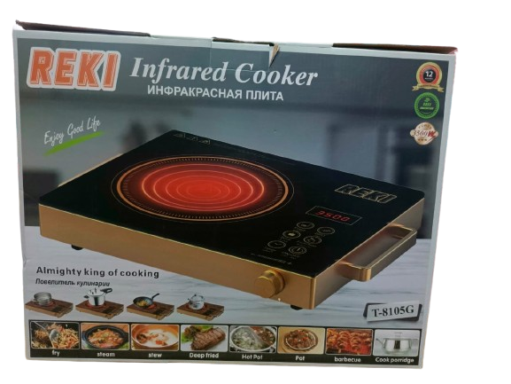 HIGH QUALITY REKI T-8105G Single Burner Electric Induction Cooker, The Plate Has Low Thermal Inertia And Is Very Economical , With 1 YR WARRANTY