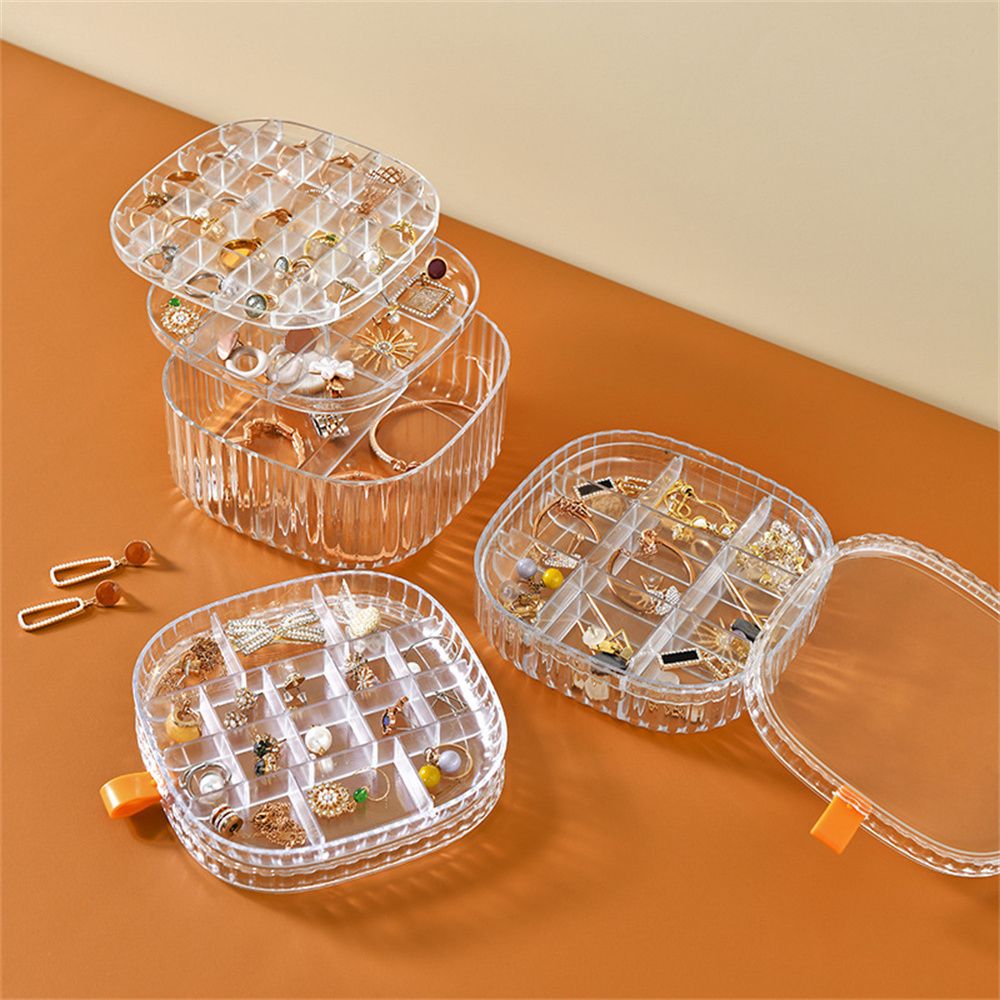 3-Layer Acrylic Jewelry Storage Box Organizer – Transparent Drawer Case for Rings, Necklaces, Bracelets, Earrings, and Watches – Elegant, Dustproof Display for Dressing Table or Closet