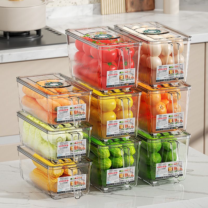 5L Large Acrylic Fridge Storage Container with Lid – Clear BPA-Free Organizer Box for Fruits, Vegetables, Food Preservation and Kitchen Shelf Organization