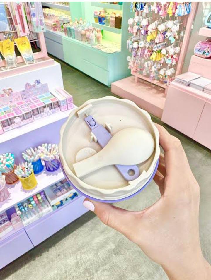 600ml Insulated Stainless Steel Thermos Food Flask with Spoon – Leak-Proof Soup & Lunch Jar for Kids, School, Office, or Travel