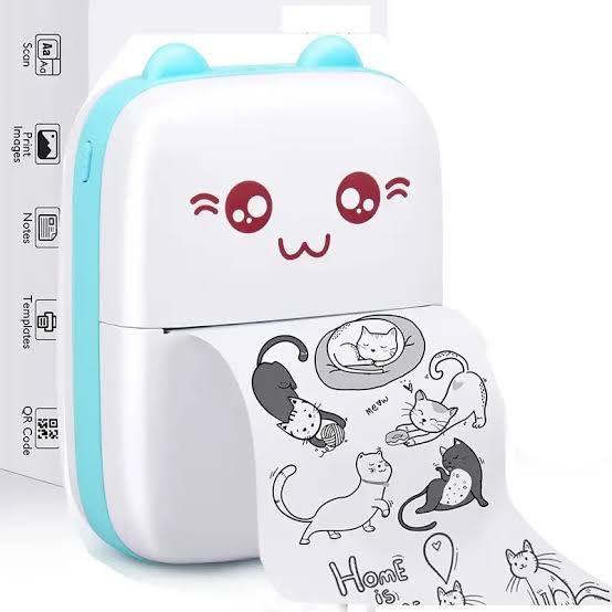 Mini Pocket Bluetooth Thermal Printer – Portable Inkless Label, Photo, Note, Receipt Printer + 3 Free Rolls, 200DPI, 1200mAh Battery