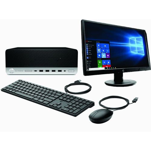 HP EliteDesk  SFF 705 G4 AMD Ryzen 5 PRO 2400G APU 16GB RAM 500GB HDD Desktop  WITH 23 INCH WIDE HP MONITOR