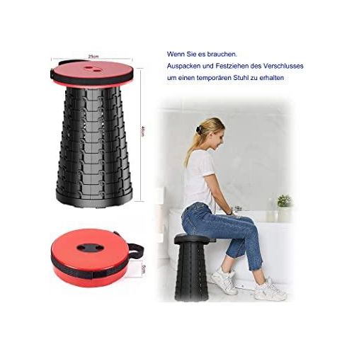Portable Retractable Stool- Outdoors/Camping/fishing.Introducing the versatile and innovative Adjustable Height Foldable Stool, designed to bring convenience and comfort to your daily activities. Whet