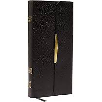 ▪️KJV Compact Checkbook Bible, Black Bonded Leather, Red Letter: King James Version, Holy Bible ▪️Enjoy the Bible that goes where you go. Thomas Nelson’s Checkbook Bible offers a complete King James B