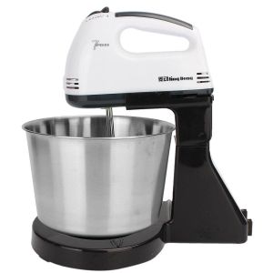 Super 7 Speed Electric Hand Mixer/Stand Mixer Dough/Egg/Cake Mixer with Bowl White White M