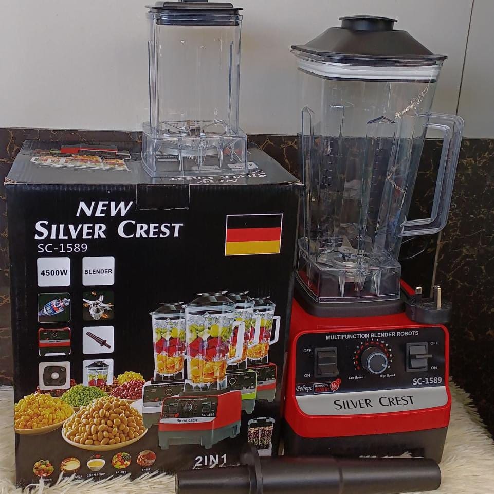 Silver Crest Commercial Blender – 4500W of Pure Power!

Unleash unstoppable blending performance with the Silver Crest 4500W Commercial Blender. Built for heavy-duty kitchens, juice bars, restaurants,