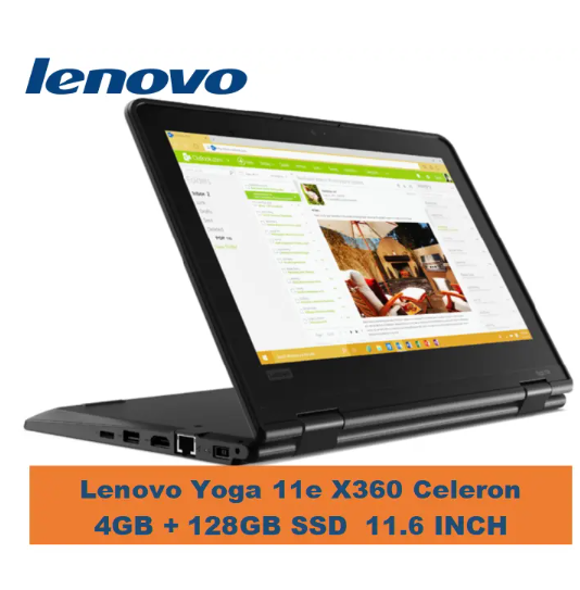 {Anniversary Offer} Lenovo Thinkpad Yoga 11e X360 Celeron 4GB RAM + 128GB SSD Refurbished Laptop Touchscreen 11.6 Inch Screen Size Laptops With Windows and Office Installed High Quality Computer
