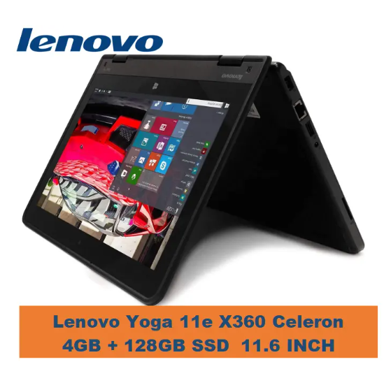 {Anniversary Offer} Lenovo Thinkpad Yoga 11e X360 Celeron 4GB RAM + 128GB SSD Refurbished Laptop Touchscreen 11.6 Inch Screen Size Laptops With Windows and Office Installed High Quality Computer