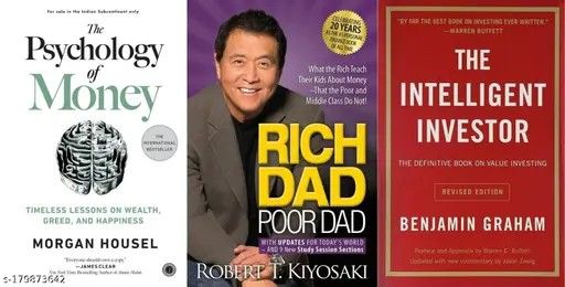 A Set Of 3 Books The Psychology of Money, Rich Dad Poor Dad & The Intelligent Investor