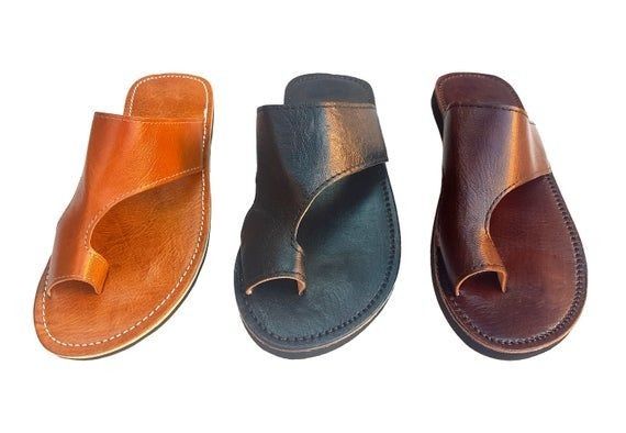 Pure leather outdoor Versatile slide sandals with Lightweight sandals with soft sole elegant summer shoes open toes for men flats