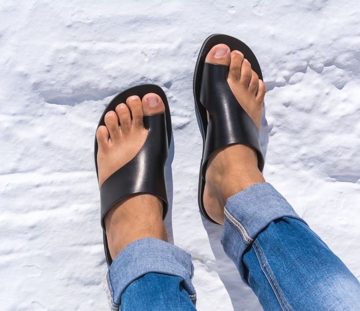 Pure leather outdoor Versatile slide sandals with Lightweight sandals with soft sole elegant summer shoes open toes for men flats