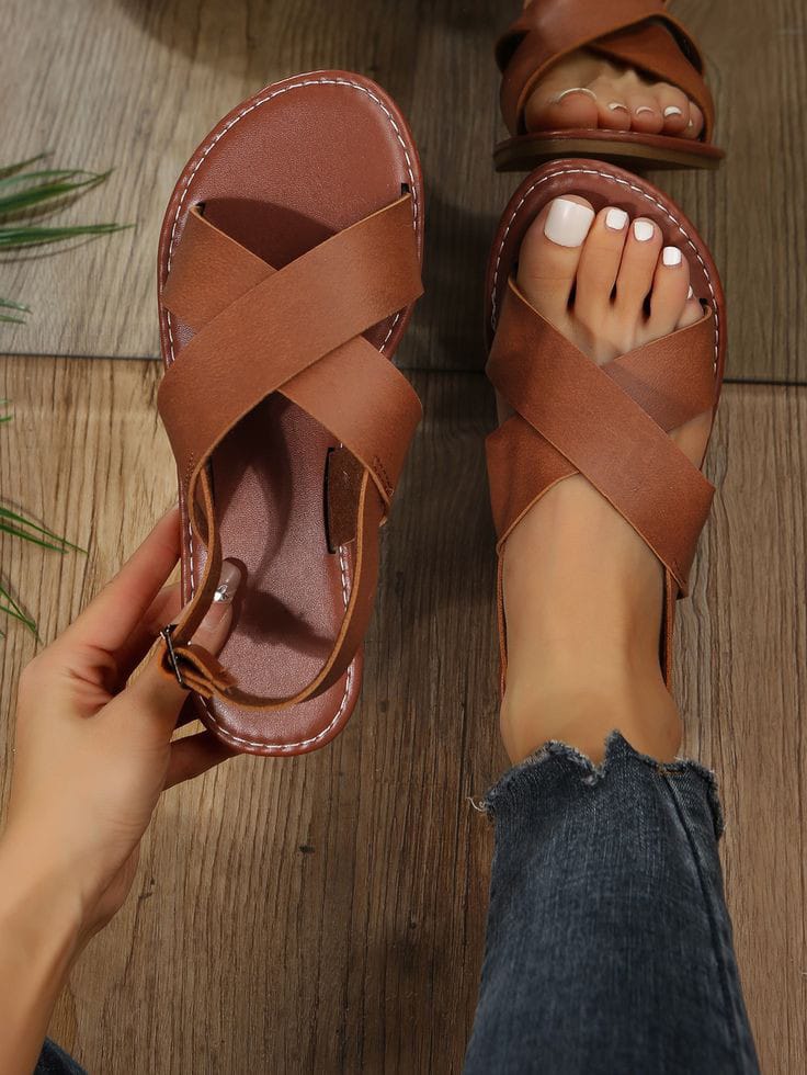 PURE LEATHER BEAUTIFUL SUMMER SANDALS WITH GENUINE LEATHER FOR BEACH CUTE AFFORDABLE AND UNIQUE