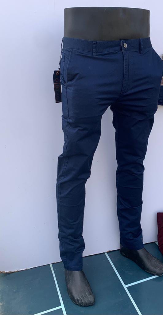 Turkey Style Non-fading soft Khaki Pants  navy blue