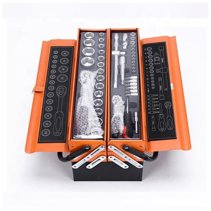 85 pcs maintenance mechanic repair tool set household set auto repair tool set socket wrench set box