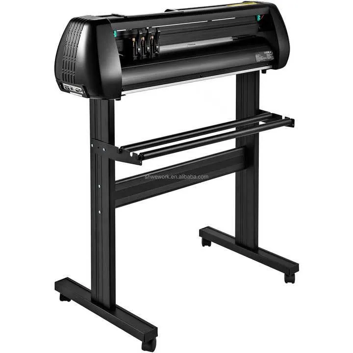 28Inch 720MM Max Paper Feed Cutting Plotter Vinyl Cutter Machine with Computer Windows Software 3 Blades LCD Screen