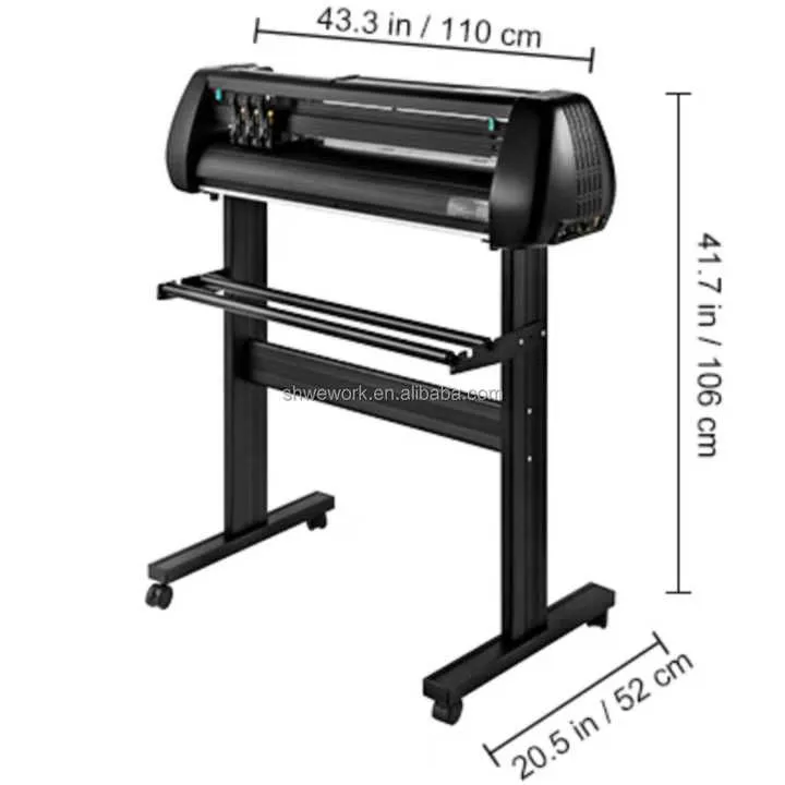 28Inch 720MM Max Paper Feed Cutting Plotter Vinyl Cutter Machine with Computer Windows Software 3 Blades LCD Screen