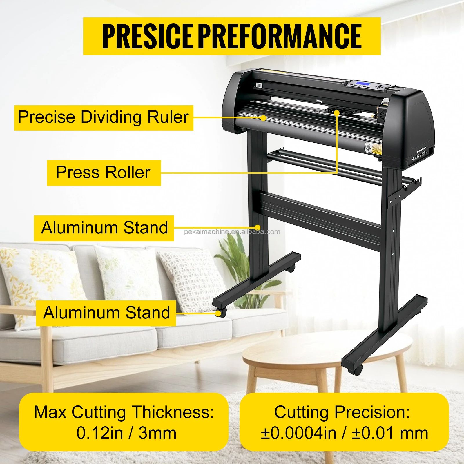High Speed Digital 720D Cutting Plotter Vinyl Cutter Computer Control for Sticker PU Film