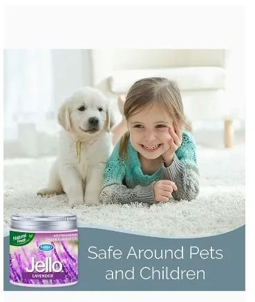Jello Air Freshener Lavender Scent Odor Eliminator Scent Freshener Room Closets Bathrooms Car 220g