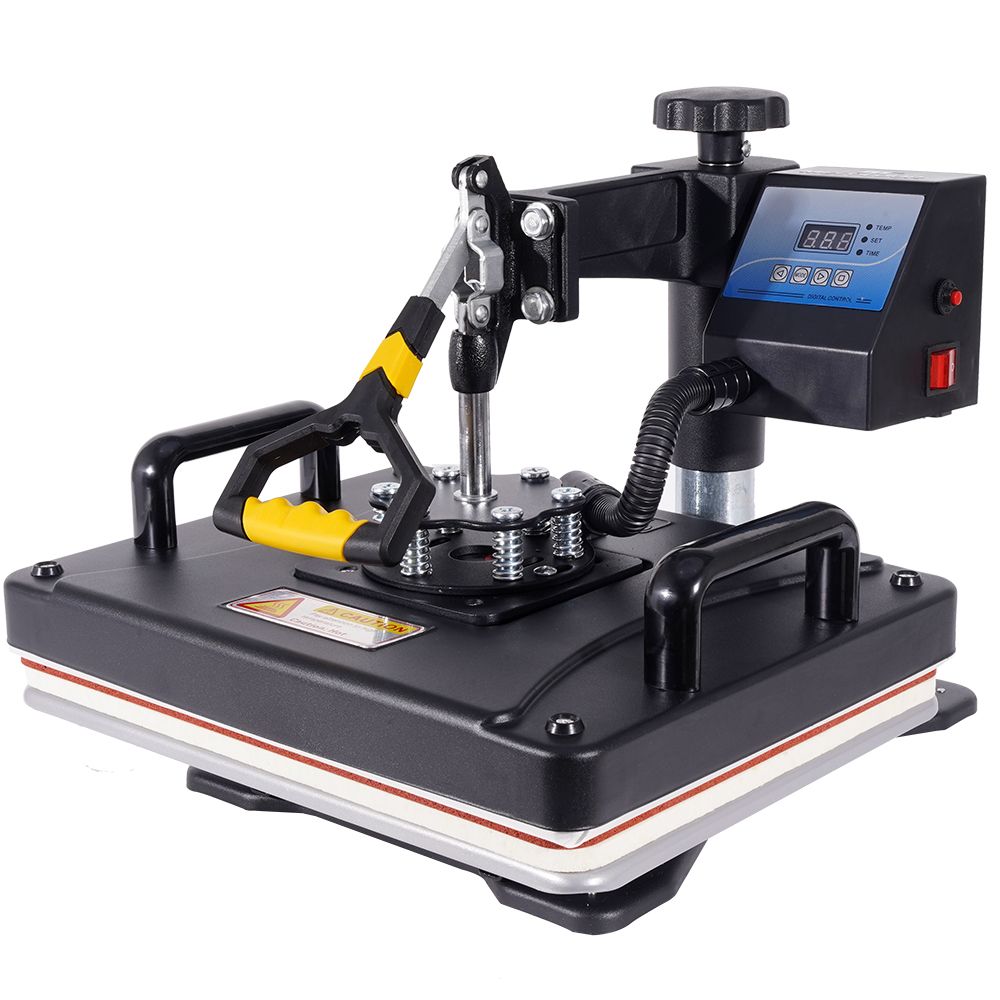 Combo 8-in-1 Heat Press Machine & 24" Vinyl Cutter Plotter - Black Steel