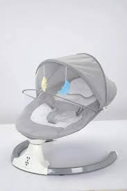 Electric Smart Baby Electric Rocking Chair Baby Swing Cradle w/ Bluetooth Music-Grey Multicolor